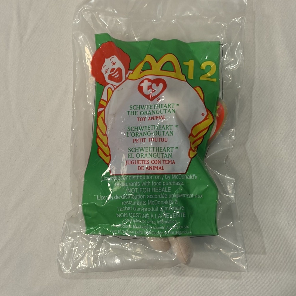 McDonald's Ty Teenie Beanie Babies Schweetheart Bear #12 Sealed 1999